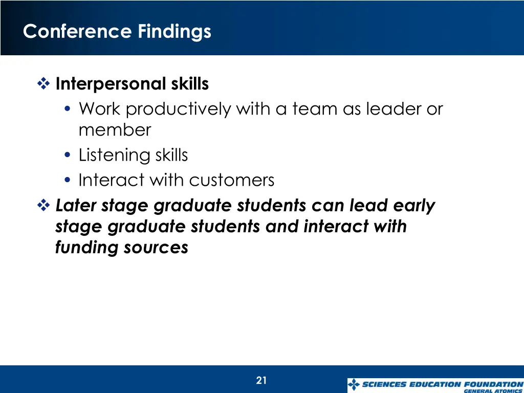 conference findings 5