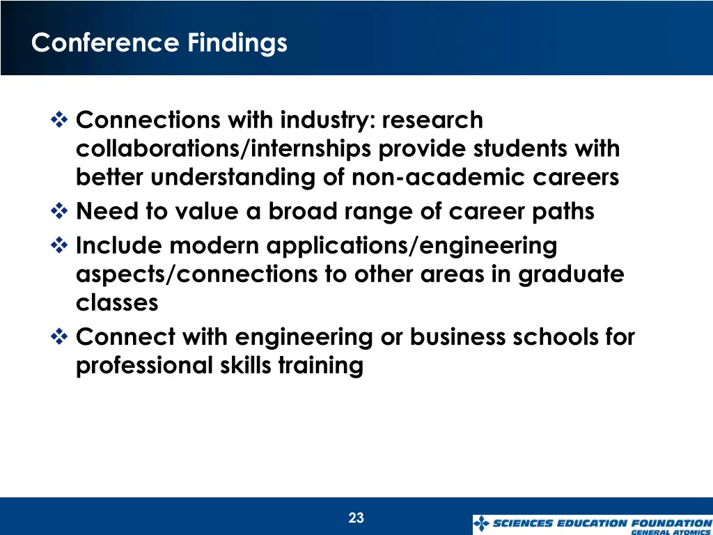 conference findings 7