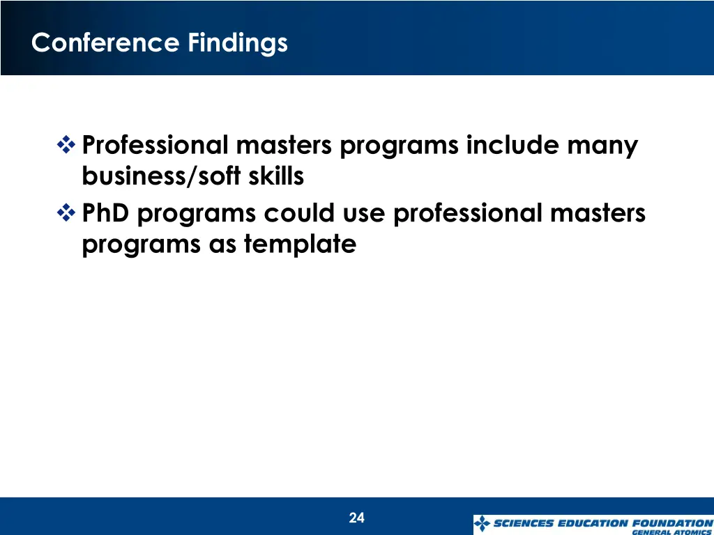 conference findings 8