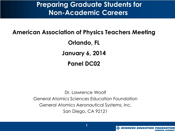 preparing graduate students for non academic