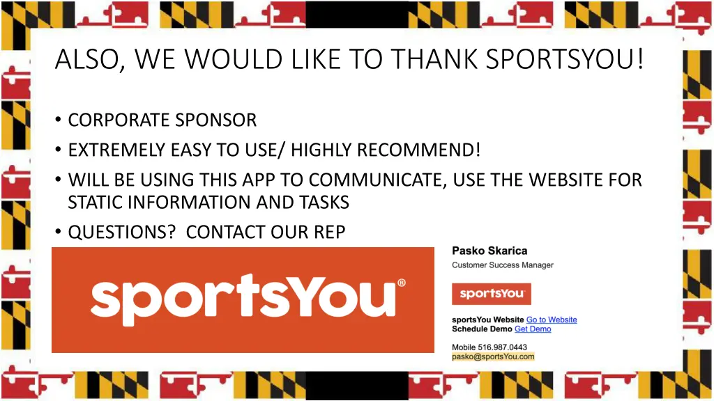 also we would like to thank sportsyou