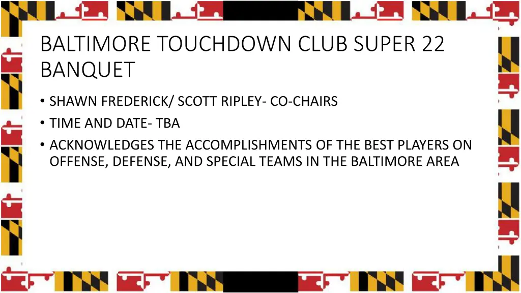 baltimore touchdown club super 22 banquet