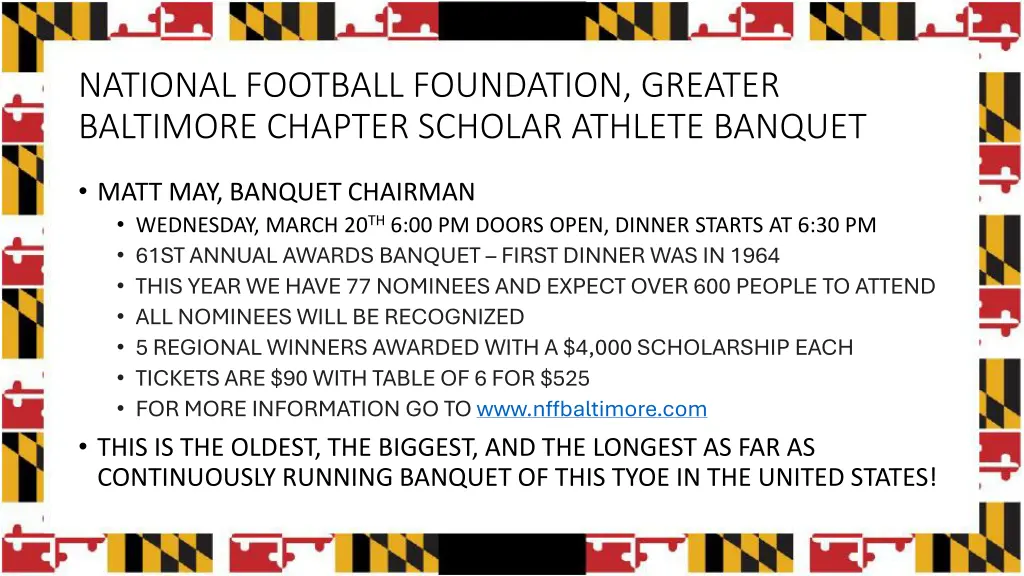national football foundation greater baltimore
