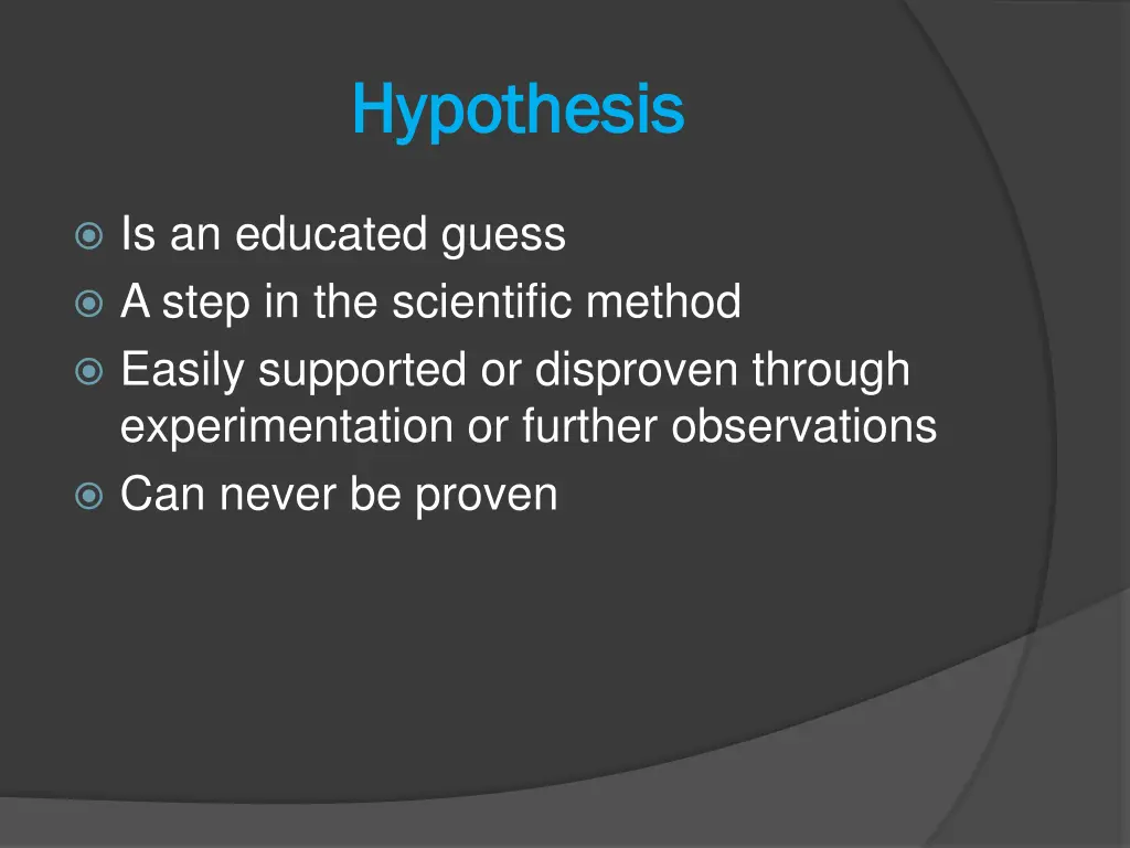 hypothesis hypothesis