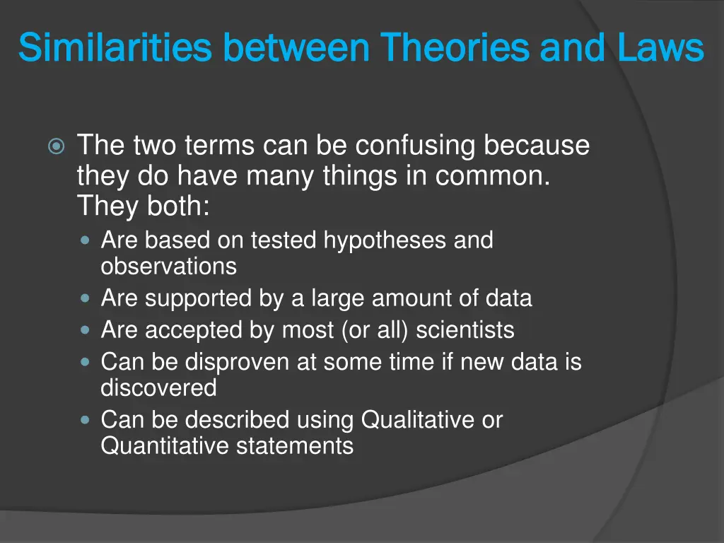 similarities between theories and laws