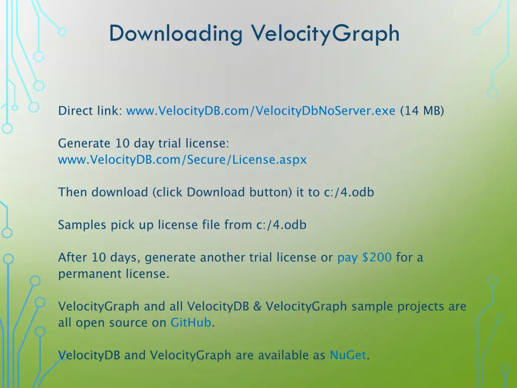 downloading velocitygraph