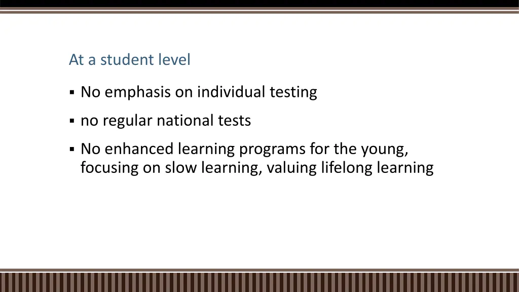 at a student level