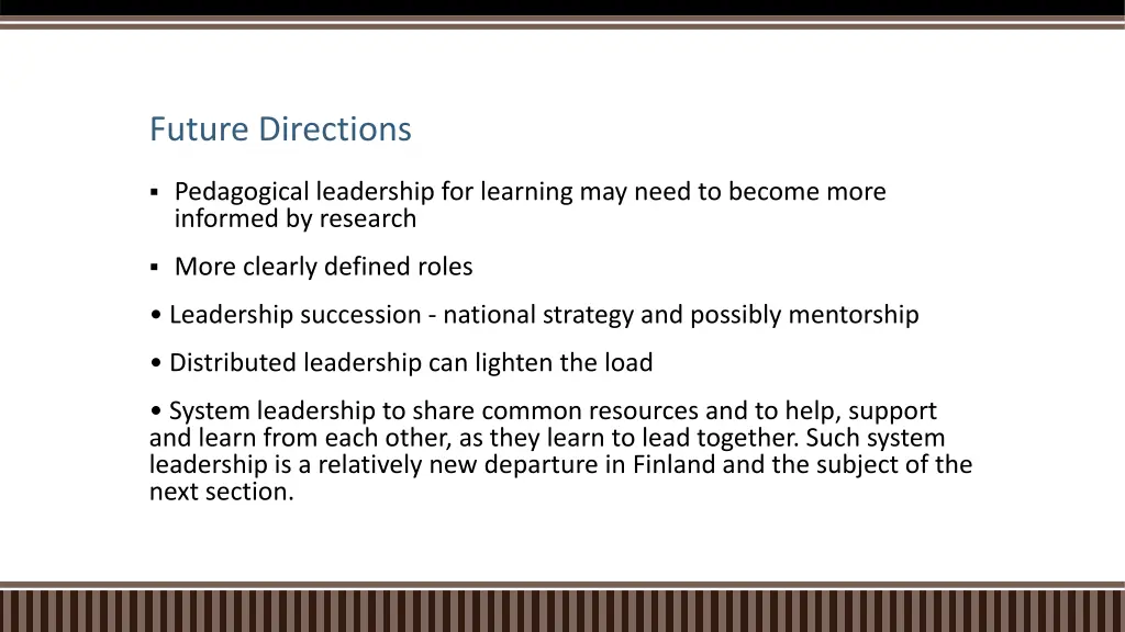 future directions