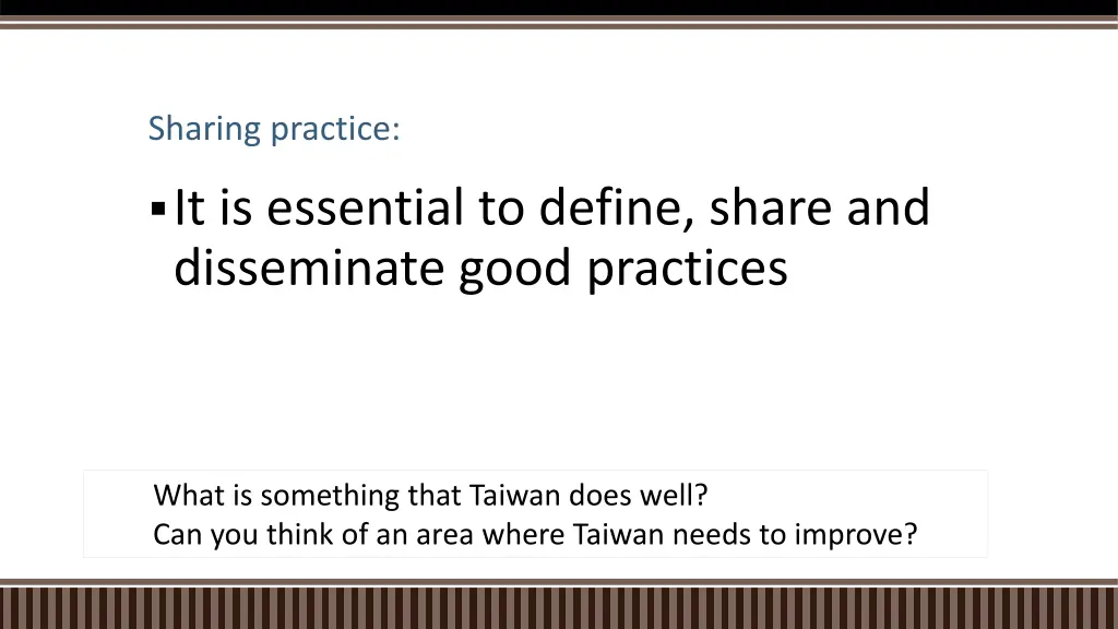 sharing practice