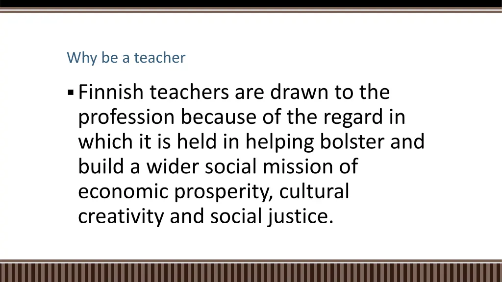 why be a teacher