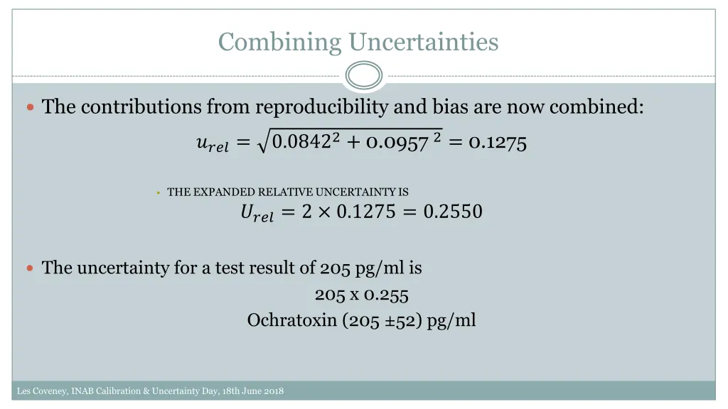 combining uncertainties