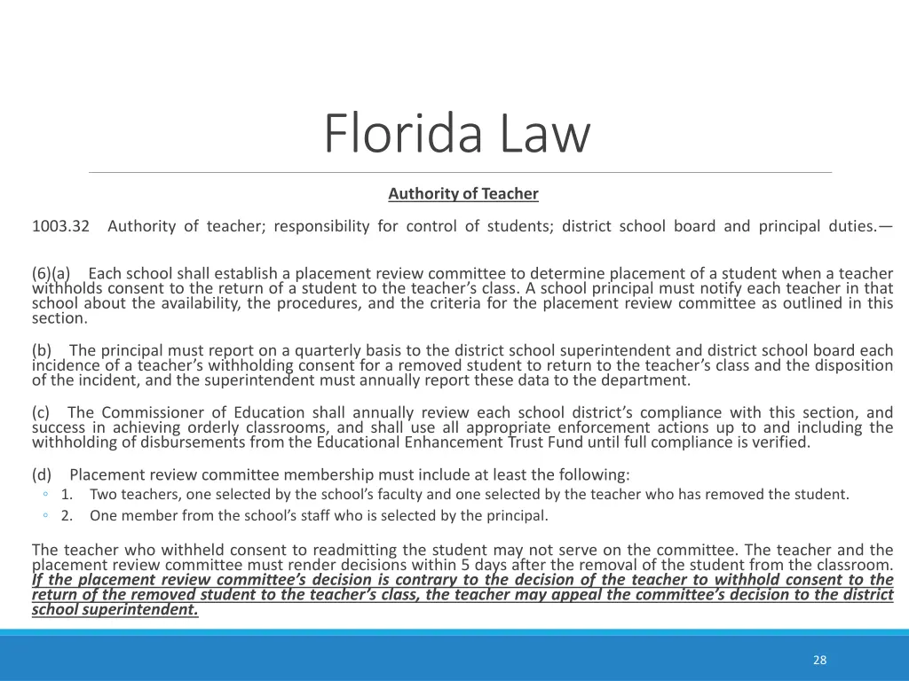 florida law 13