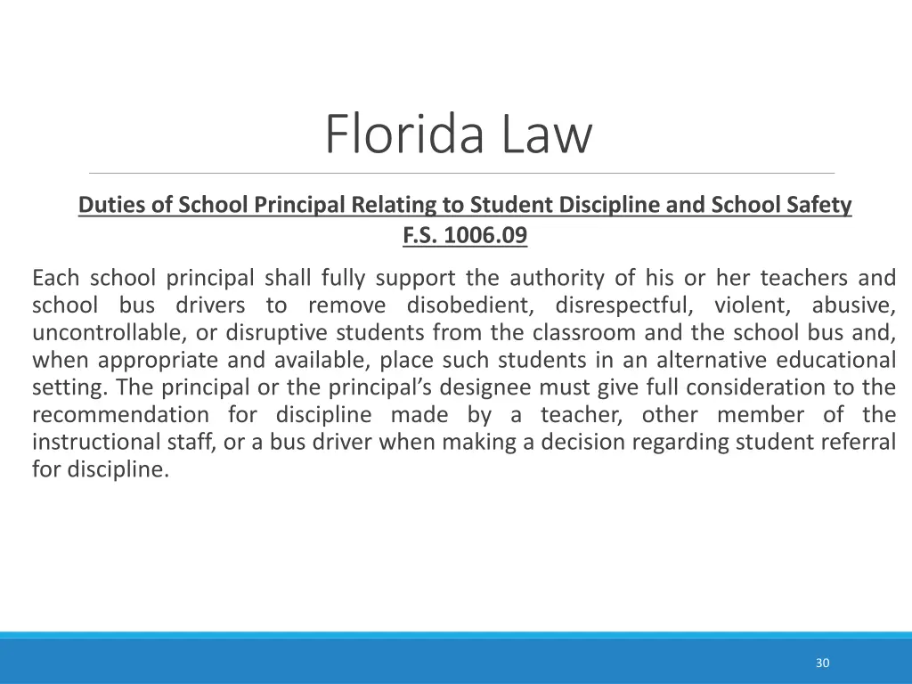 florida law 15