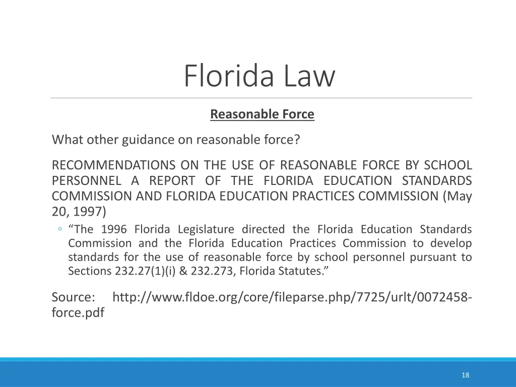 florida law 3