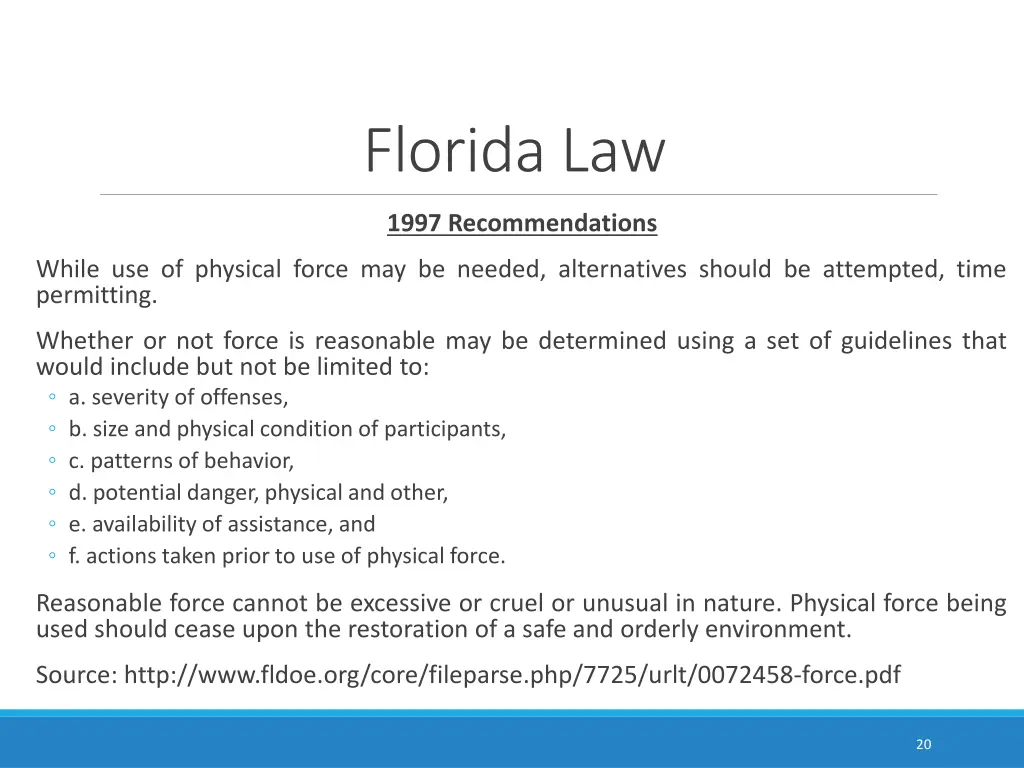florida law 5