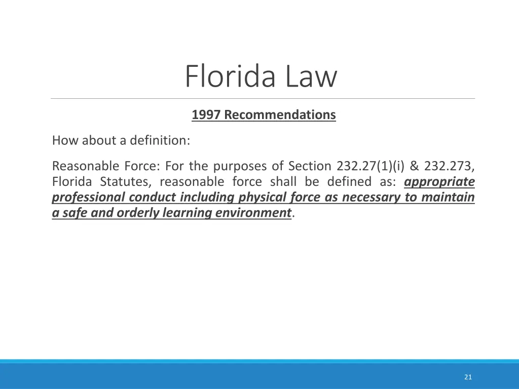 florida law 6