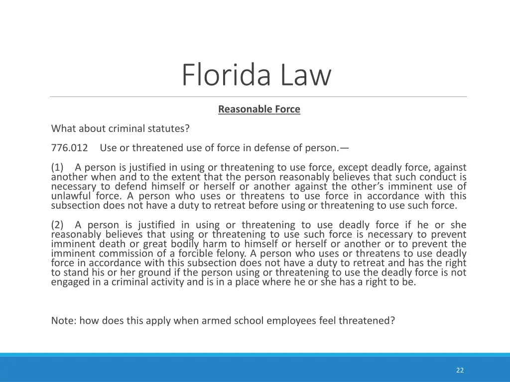 florida law 7