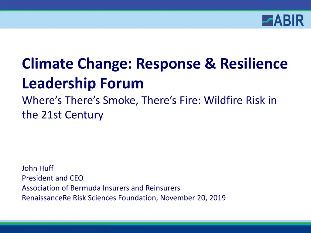 climate change response resilience leadership
