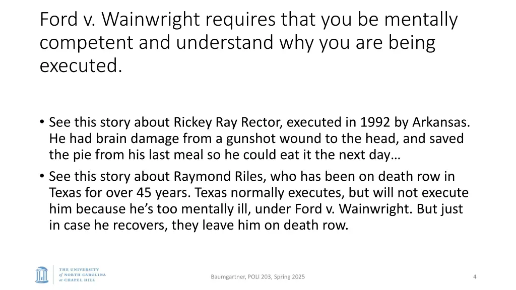 ford v wainwright requires that you be mentally