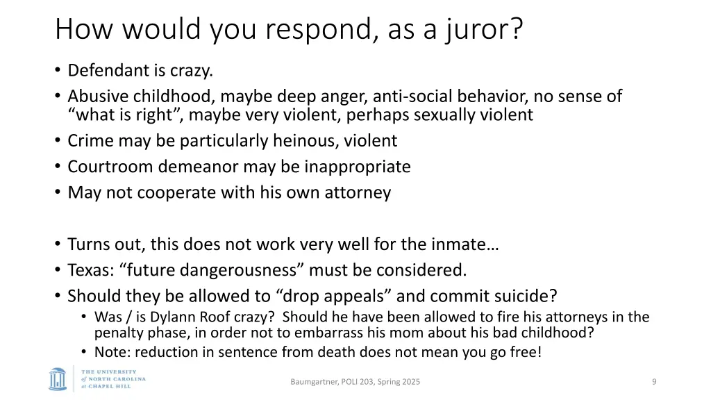 how would you respond as a juror