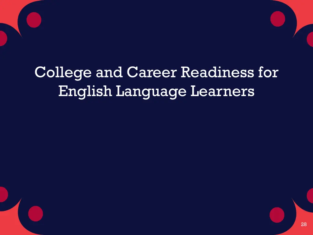 college and career readiness for english language