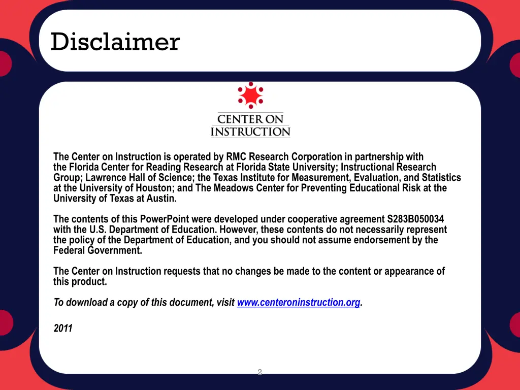 disclaimer