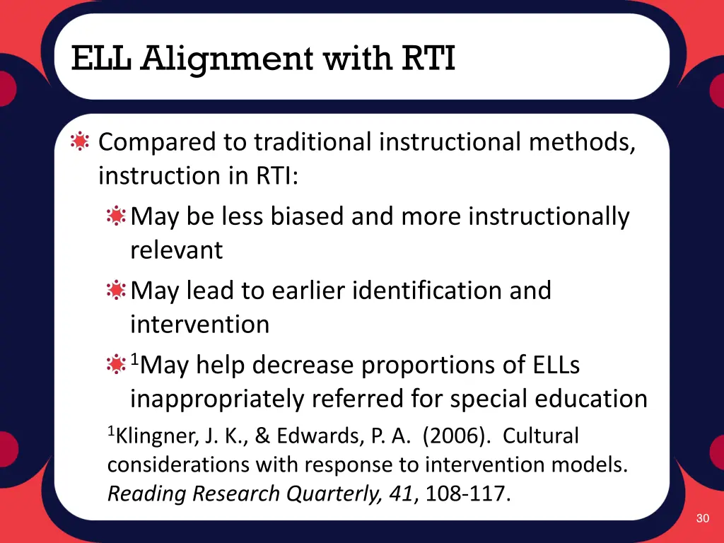 ell alignment with rti