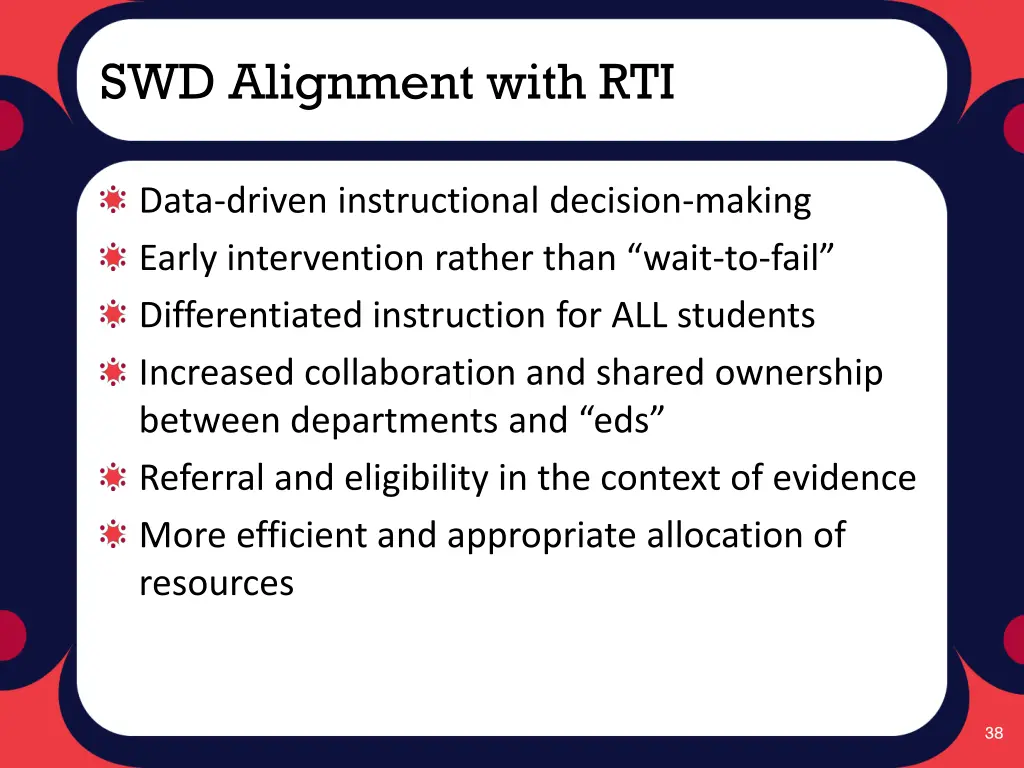 swd alignment with rti