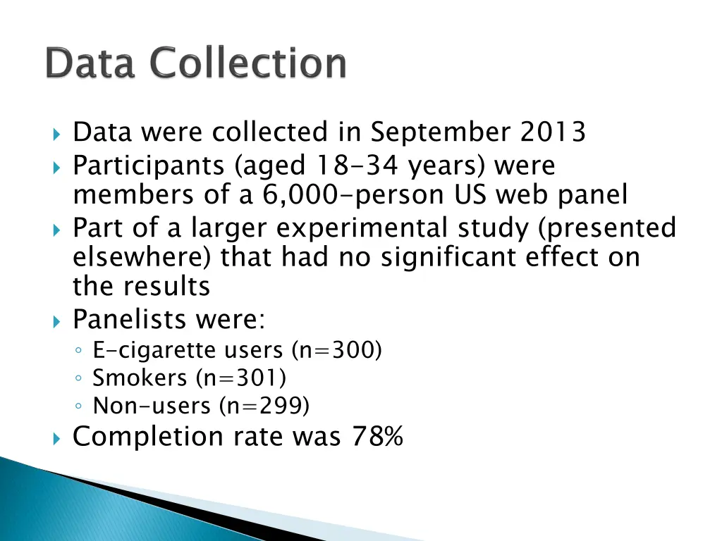 data were collected in september 2013