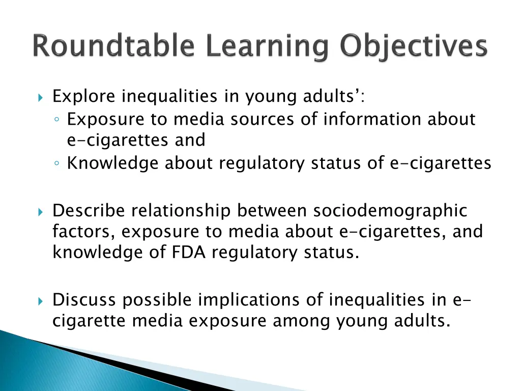 explore inequalities in young adults exposure
