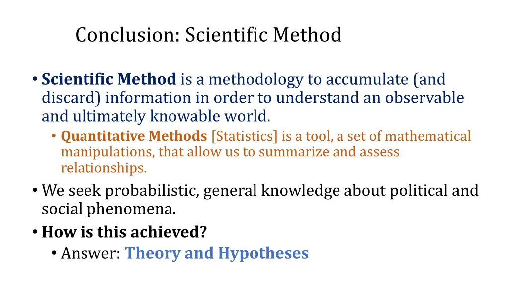 conclusion scientific method