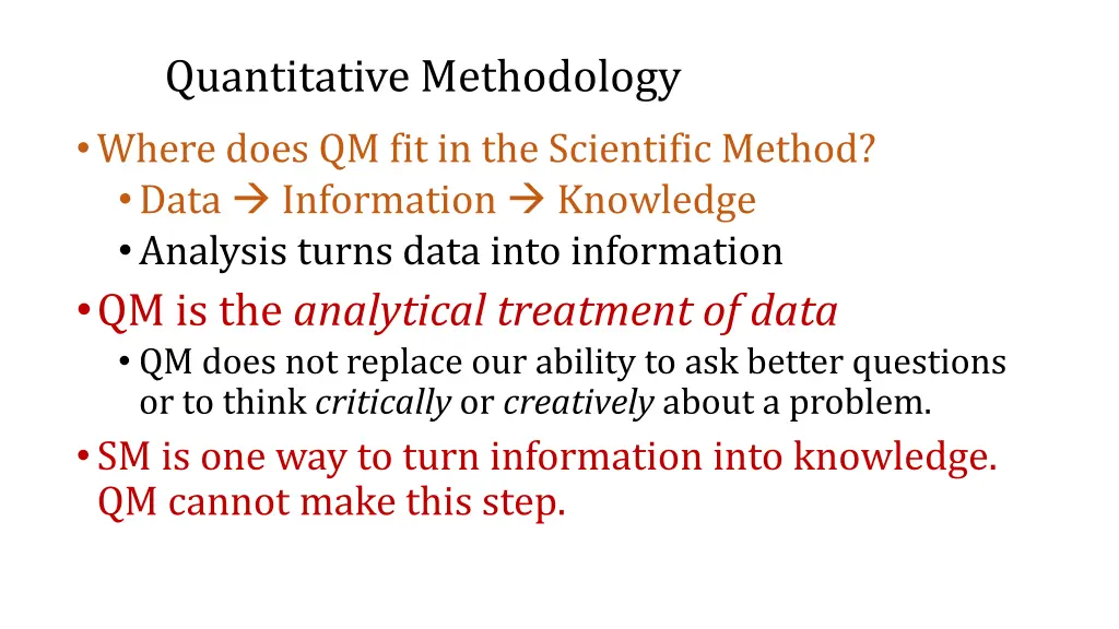 quantitative methodology