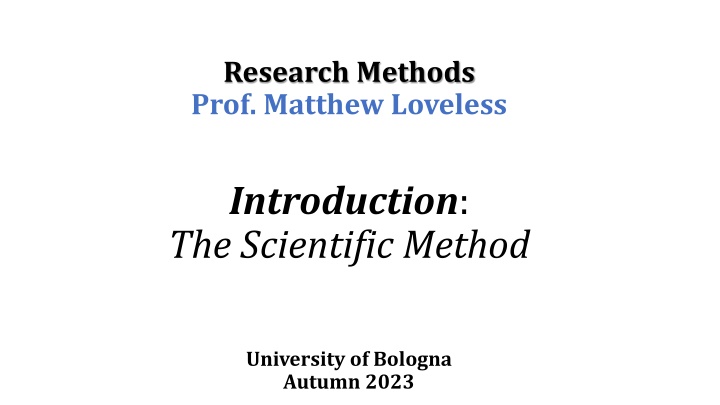 research methods prof matthew loveless
