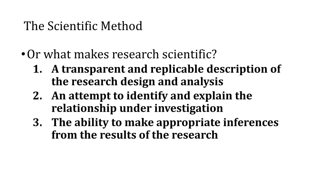 the scientific method