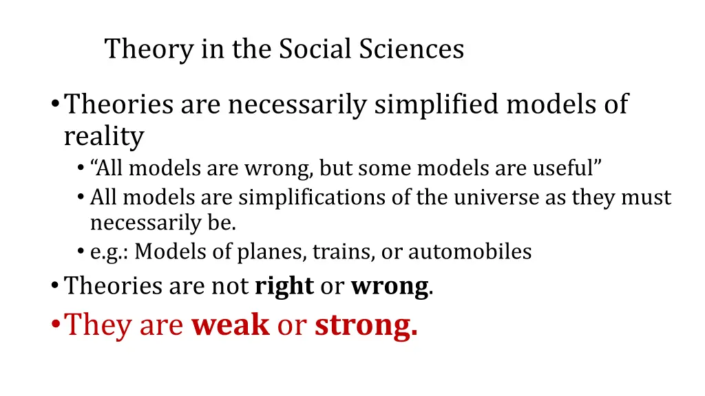 theory in the social sciences 1