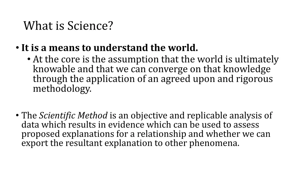 what is science
