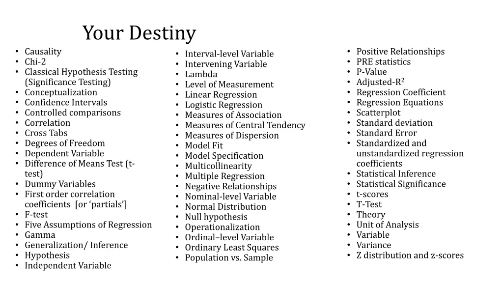 your destiny