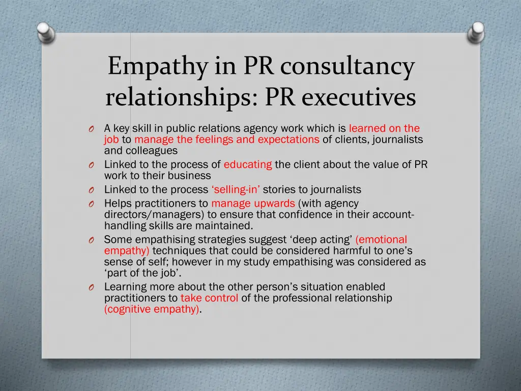 empathy in pr consultancy relationships