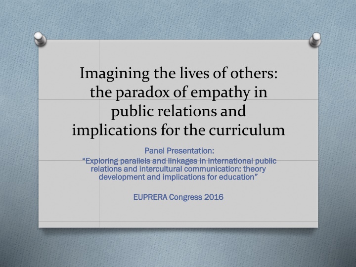 imagining the lives of others the paradox