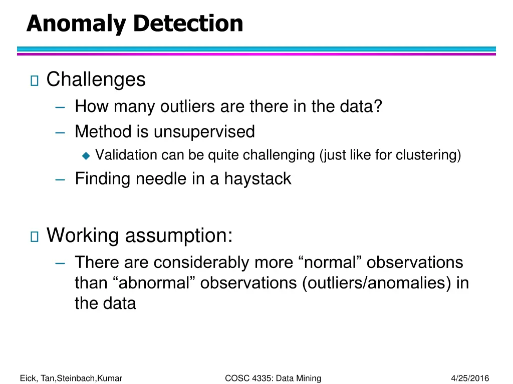 anomaly detection