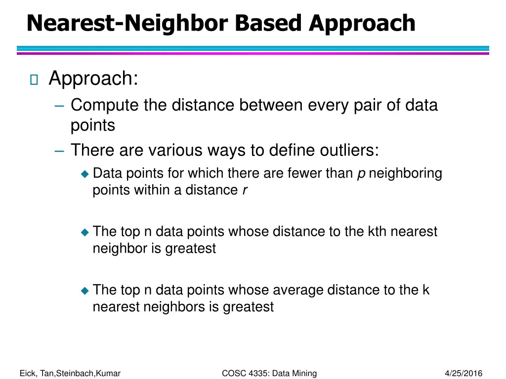 nearest neighbor based approach
