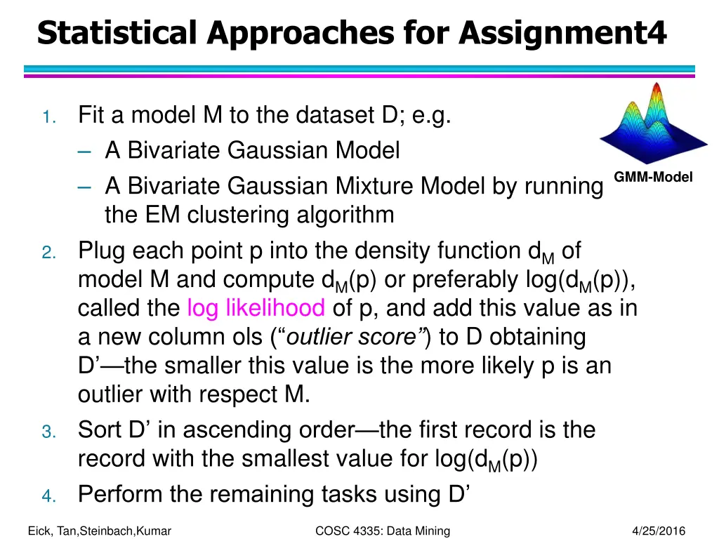 statistical approaches for assignment4