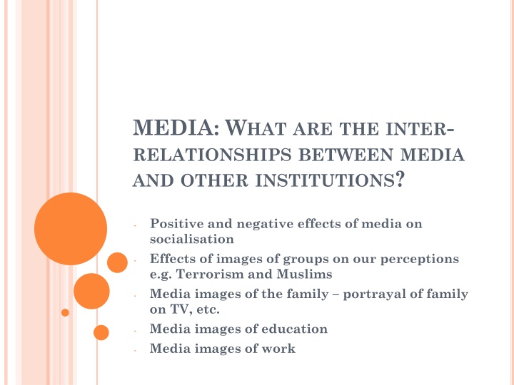 media w hat are the inter relationships between