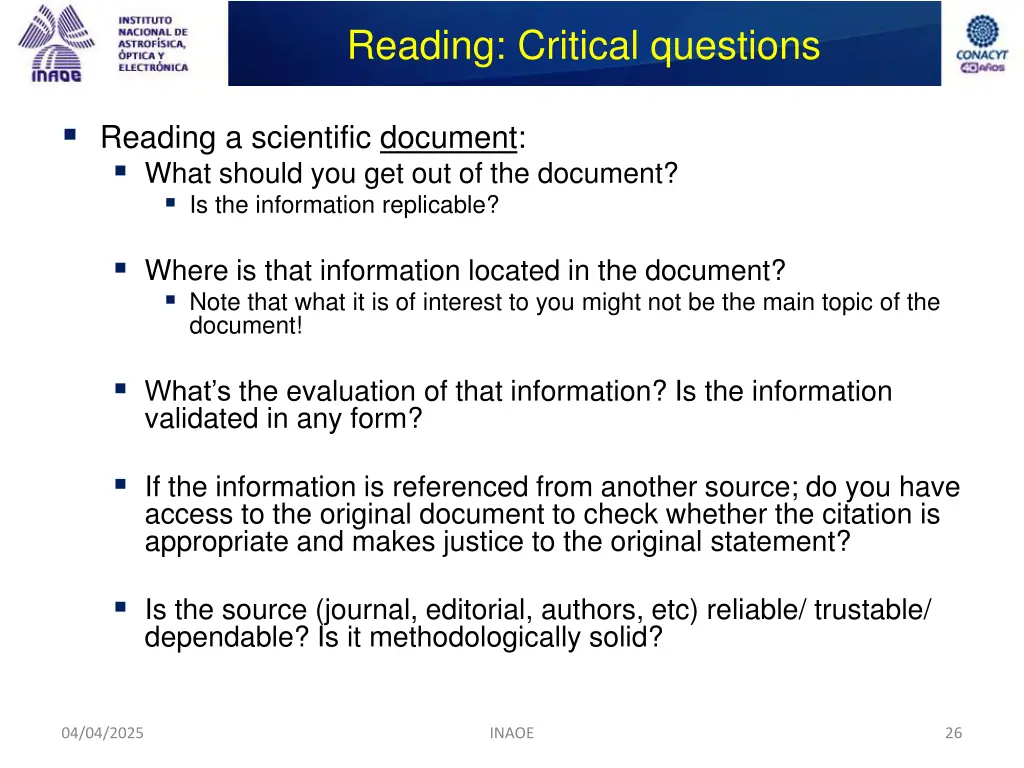 reading critical questions