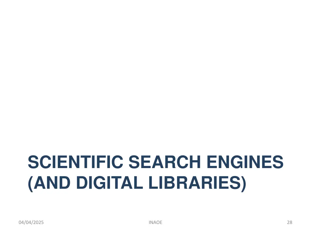 scientific search engines and digital libraries
