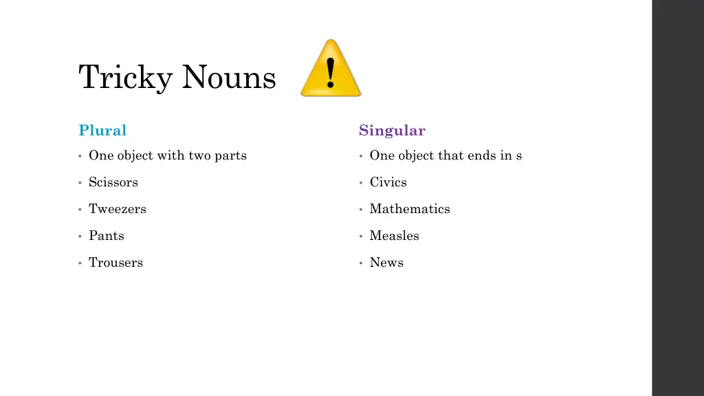 tricky nouns