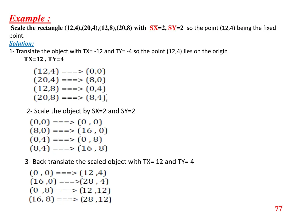 example scale the rectangle 1
