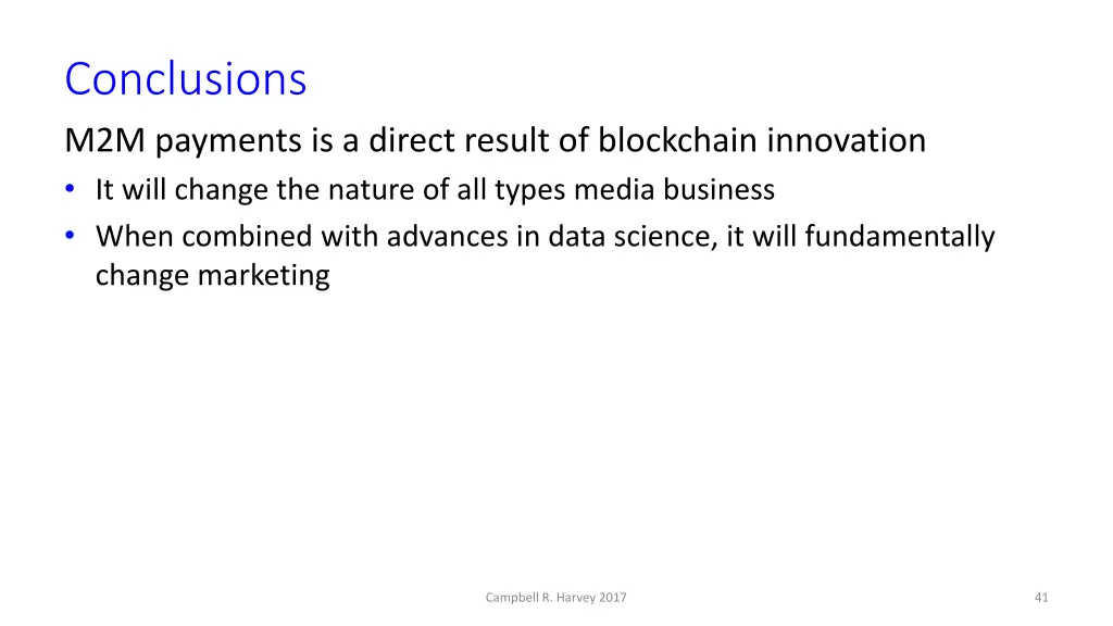 conclusions m2m payments is a direct result