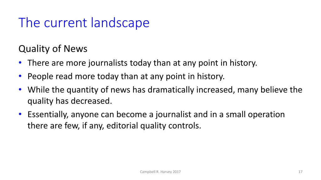 the current landscape 2