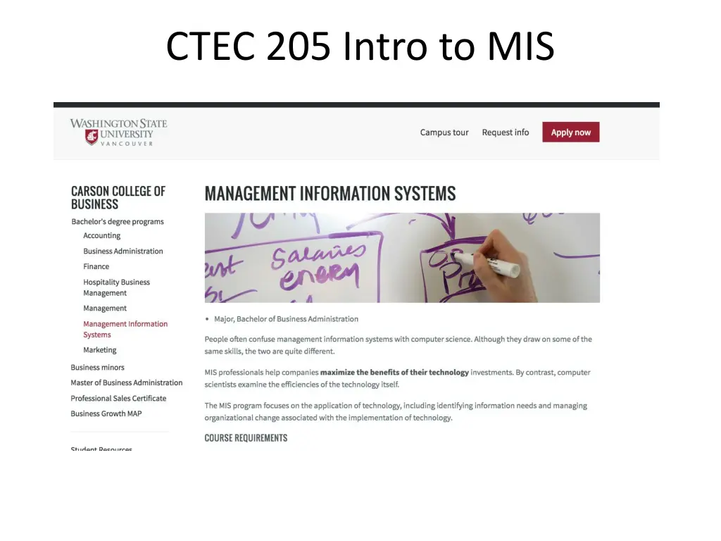 ctec 205 intro to mis